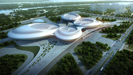 江苏大剧院本月封顶 荷叶水滴造型散发"南京味"