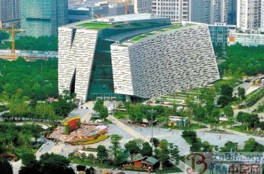 国内目前倾斜角度最大的框架结构图书馆正式对外开放-BIM建筑网