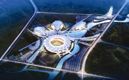 宜昌奥体中心采用BIM技术建立三维模型