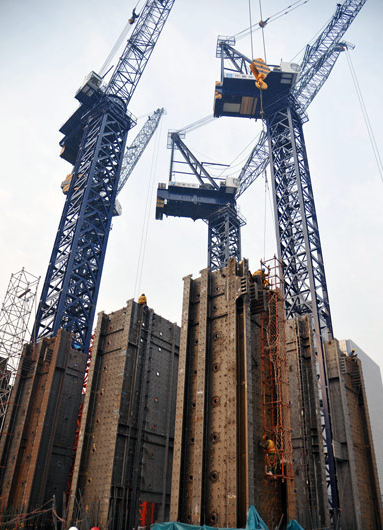 天津滨海第一高楼 60天地下室封顶