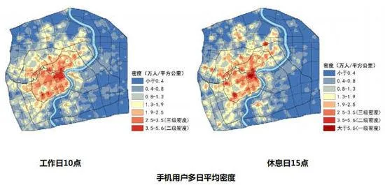 用手机大数据看上海城市空间结构