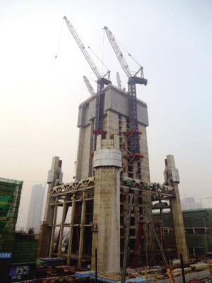 中国结构第一高楼117大厦核心筒结构封顶 BIM保驾护航