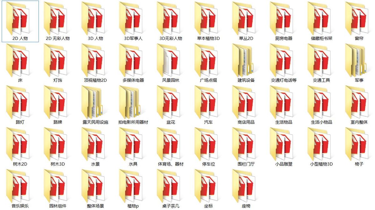 非常全面的Sketchup模型组件库