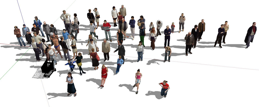 SketchUp三维人物模型大全，组件库