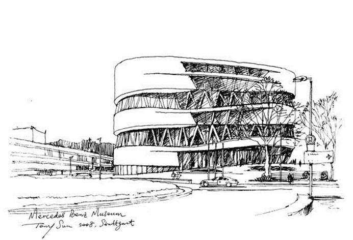 大量建筑手绘资料合集，包含手绘名家