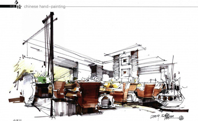 大量建筑手绘资料合集，包含手绘名家