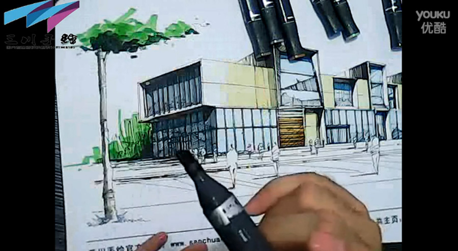 三川手绘网络课堂打包下载，快题提高