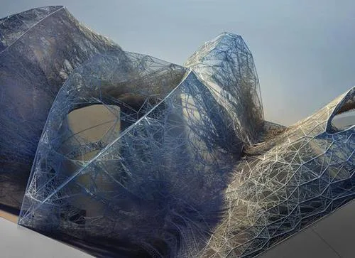 由机器人用塑料3D打印而成的未来建筑