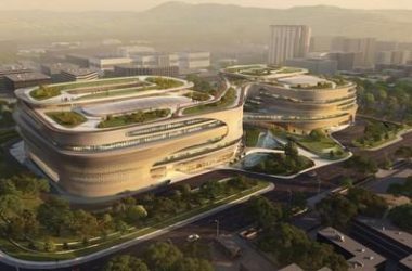 扎哈·哈迪德建筑事务所为中国广州设计的无极限广场破土动工-BIM建筑网