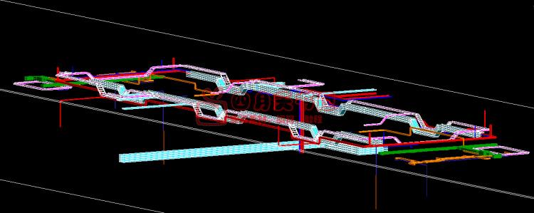 地铁站BIM项目revit模型 建筑结构土建机电设计设备管线综合REVIT地铁模型