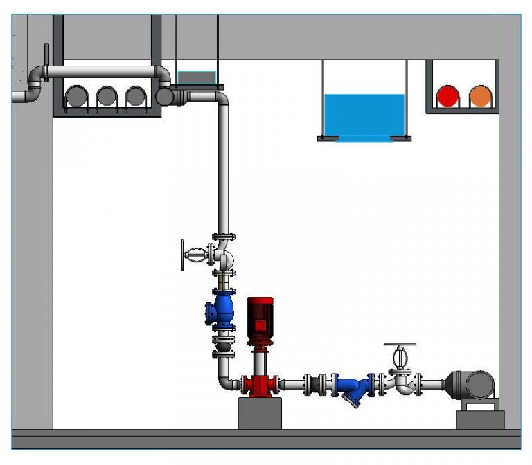 水泵房全套完整设备、阀门、附件、支吊架套装Revit族库，1:1自适应族库，BIM模型族库