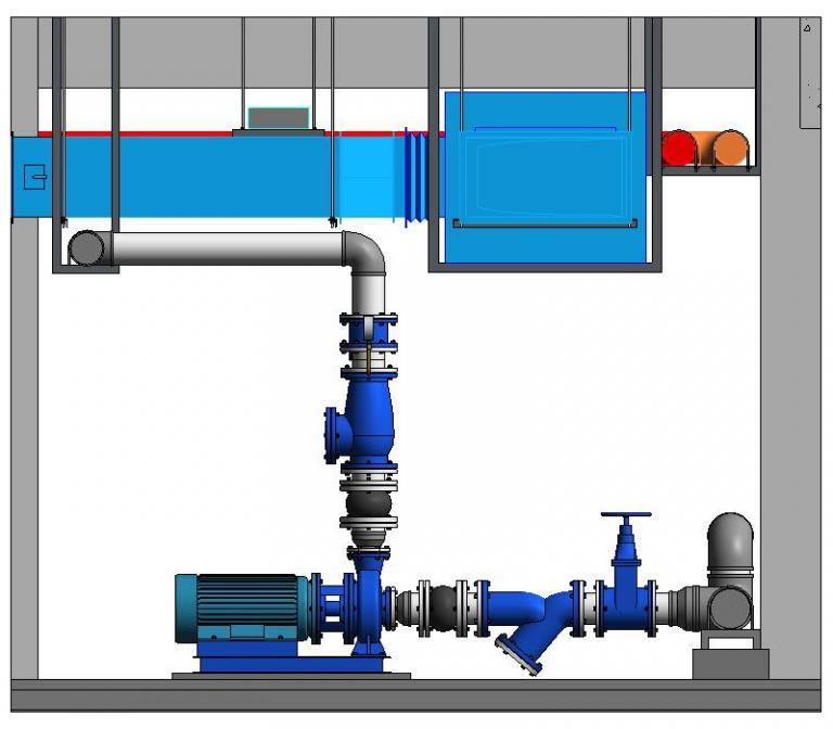 水泵房全套完整设备、阀门、附件、支吊架套装Revit族库，1:1自适应族库，BIM模型族库