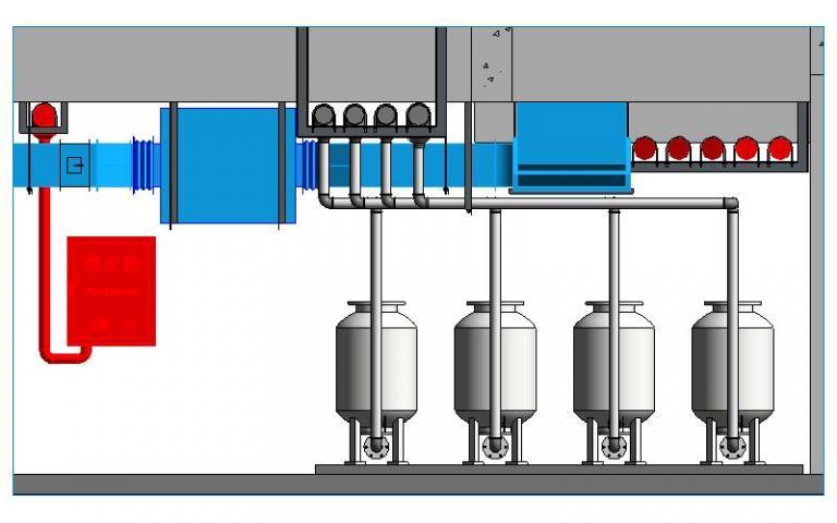 水泵房全套完整设备、阀门、附件、支吊架套装Revit族库，1:1自适应族库，BIM模型族库