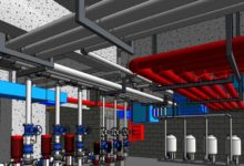 水泵房全套完整设备族、阀门、附件、支吊架套装Revit族库，1:1自适应族库，BIM模型-BIM建筑网