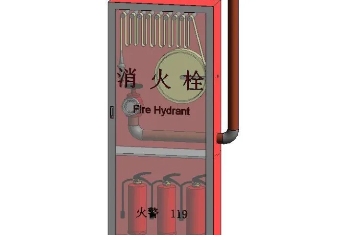 消火栓箱族、消防箱族-带灭火器族，BIM参数化Revit族
