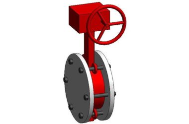 信号蝶阀族、对夹式蝶阀、法兰式蝶阀，BIM参数化自适应Revit族-BIM建筑网