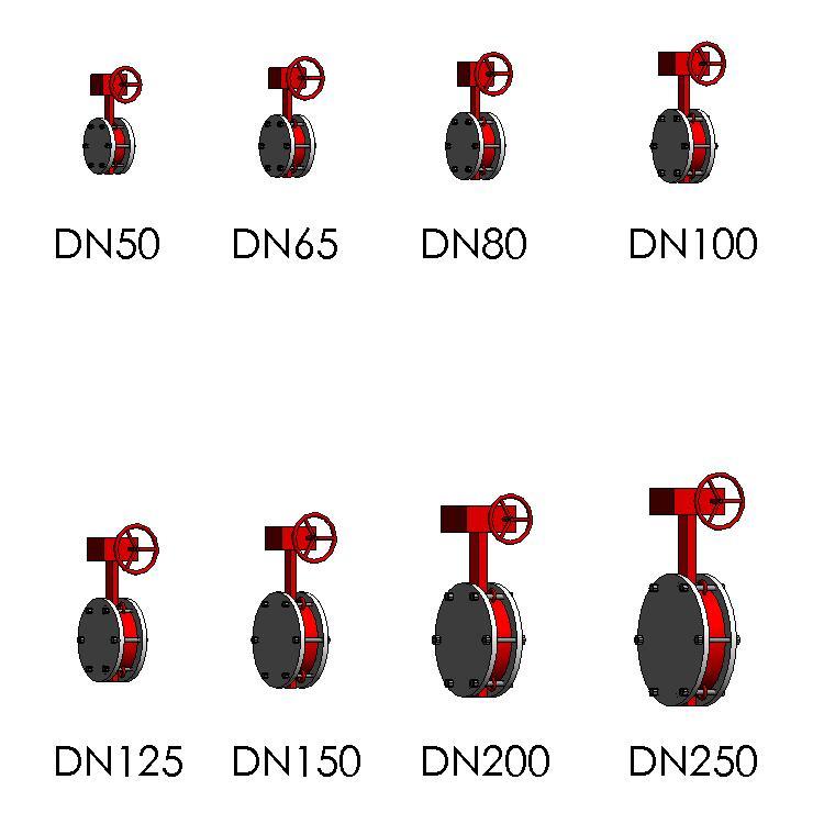 信号蝶阀、对夹式蝶阀、法兰式蝶阀，手动蝶阀，BIM参数化自适应Revit族