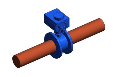 电动蝶阀族，法兰式，BIM参数化自适应Revit族-BIM建筑网