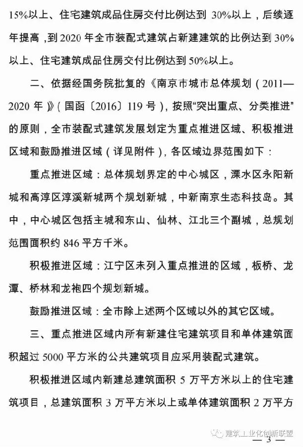装配式|关于印发《南京市关于进一步推进装配式建筑发展的实施意见》的通知
