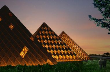 BIM建筑|坂茂颁布“猫头鹰威士忌酒厂”计划，三座木构造“金字塔”挑衅光影关系-BIM建筑网