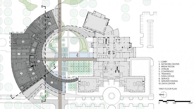 BIM建筑|停泊于密歇根胡畔的白色邮轮：西北年夜学瑞安-沃尔特体育中间 / 美国帕金斯威尔建筑事务所