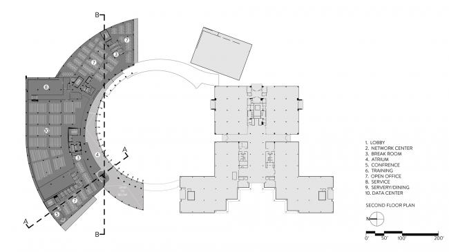 BIM建筑|停泊于密歇根胡畔的白色邮轮：西北年夜学瑞安-沃尔特体育中间 / 美国帕金斯威尔建筑事务所