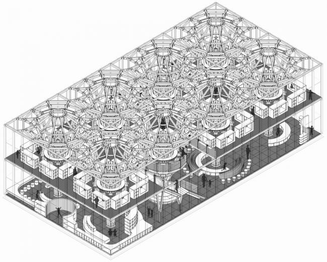 BIM建筑|枝桠交织有序的'树'状空间：河南珑府生涯体验中间 / 罗宇杰工作室