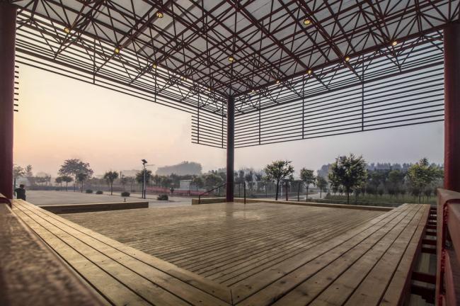 BIM建筑|年夜红棚下的村落起居，北河东村戏台