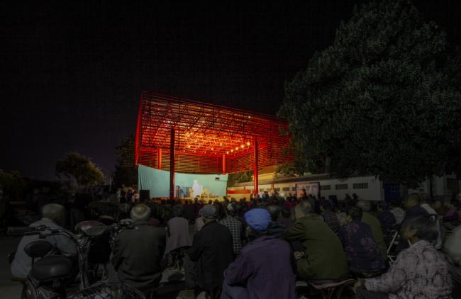 BIM建筑|年夜红棚下的村落起居，北河东村戏台