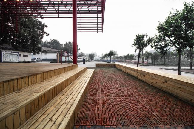 BIM建筑|年夜红棚下的村落起居，北河东村戏台