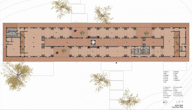 BIM建筑|湿地中的红砖塔 / 空格建筑