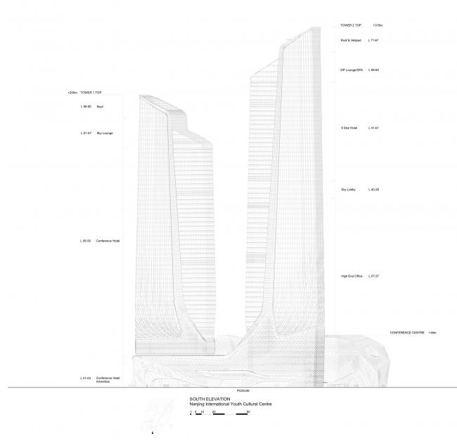 BIM建筑|扎哈为南京打造的地标双塔 — 南京国际青年文化中间