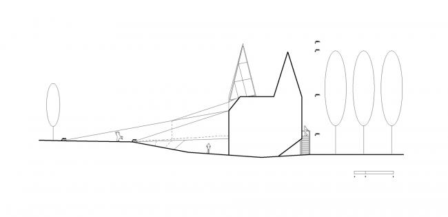 BIM建筑|几何象形般的三围体块：西格兰白色村落教堂/schneider+schumacher