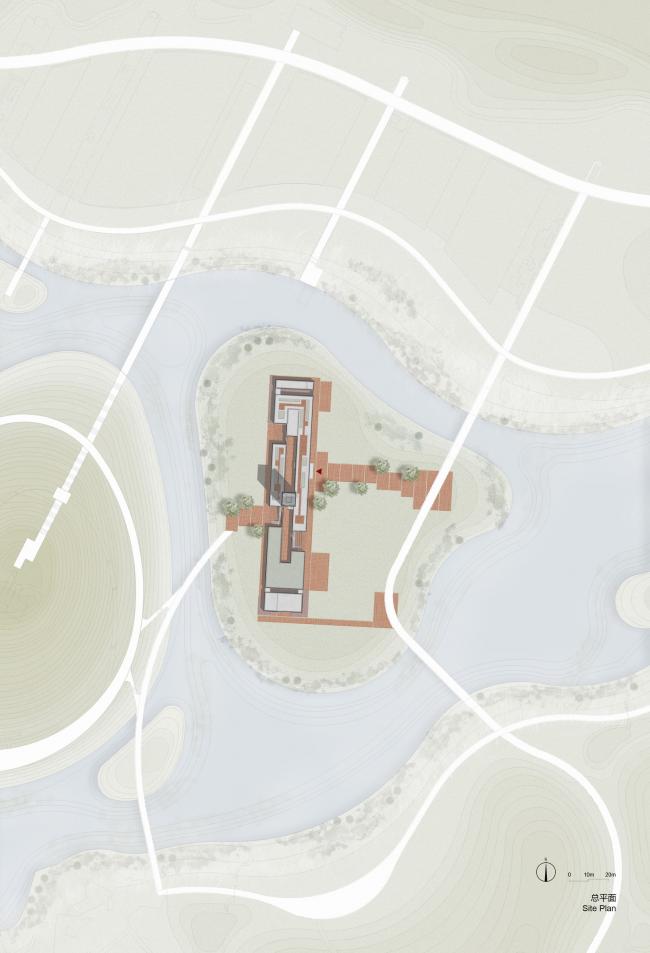 BIM建筑|湿地中的红砖塔 / 空格建筑