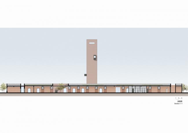 BIM建筑|湿地中的红砖塔 / 空格建筑