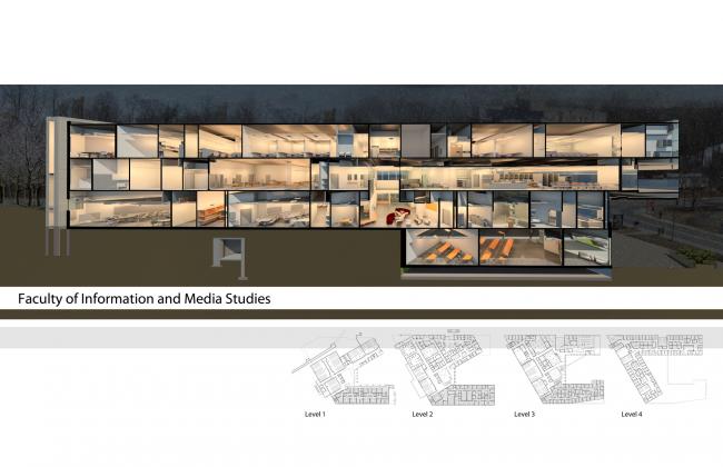 BIM建筑|跨界交换空间——西安粗略年夜学护理学院与信息媒体研讨院讲授楼