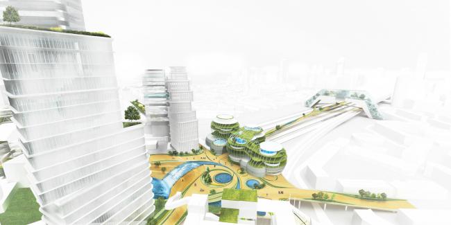 BIM建筑|UNStudio颁布荷兰海牙“中心立异区”计划，应对将来城市成长和可连续性