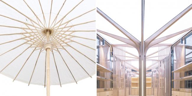 BIM建筑|张开胳臂，伞骨下营造澄明空间：承启造物非遗快闪店 / UUA建筑师事务所