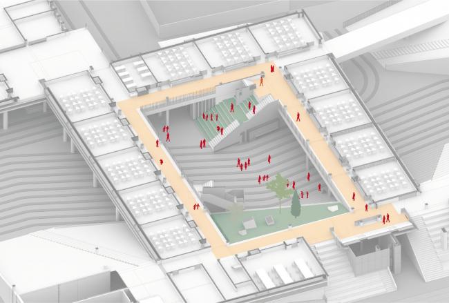 BIM建筑|嵌套的多彩盒子：华中师范年夜学从属龙园黉舍 / 筑博设计-结合公设 + H DESIGN