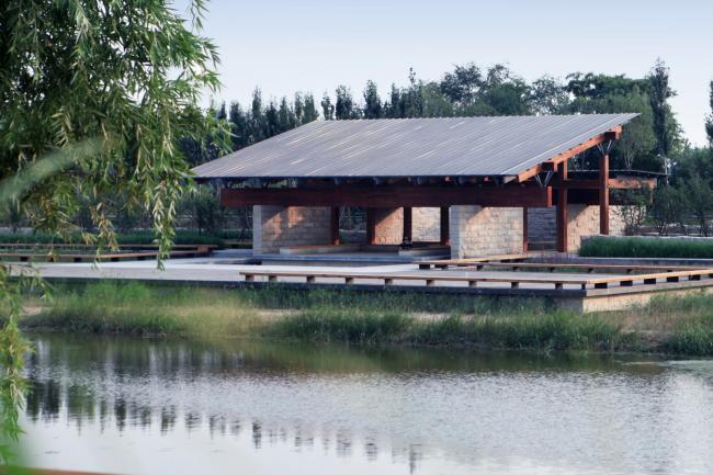 BIM建筑|梁亭——河北河间古洋河公园临水亭榭