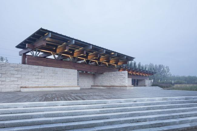 BIM建筑|梁亭——河北河间古洋河公园临水亭榭