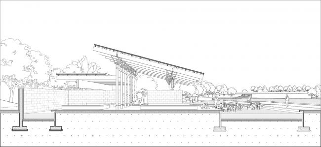 BIM建筑|梁亭——河北河间古洋河公园临水亭榭