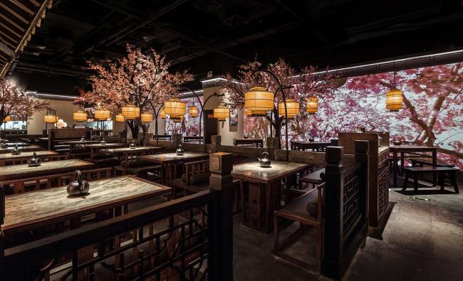 BIM建筑|桃花里·绿茶中餐厅北京店 | 卧野空间事务所