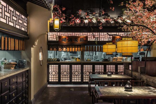 BIM建筑|桃花里·绿茶中餐厅北京店 | 卧野空间事务所