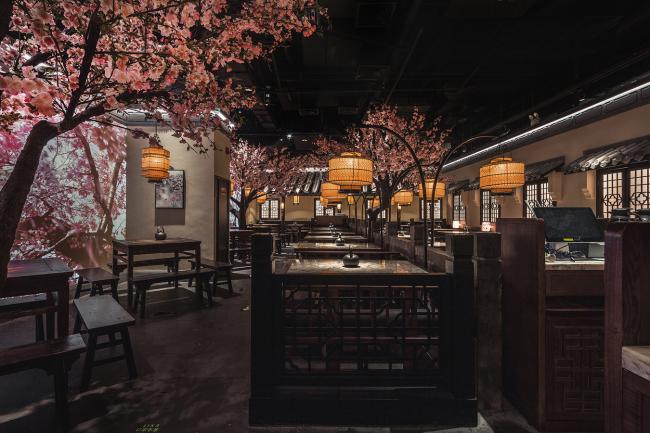 BIM建筑|桃花里·绿茶中餐厅北京店 | 卧野空间事务所