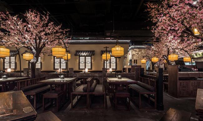 BIM建筑|桃花里·绿茶中餐厅北京店 | 卧野空间事务所