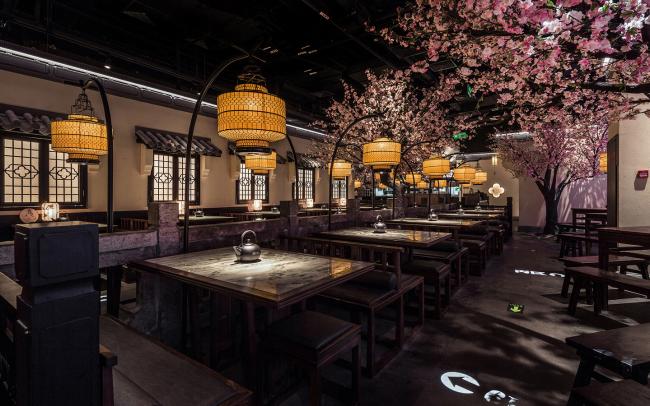 BIM建筑|桃花里·绿茶中餐厅北京店 | 卧野空间事务所