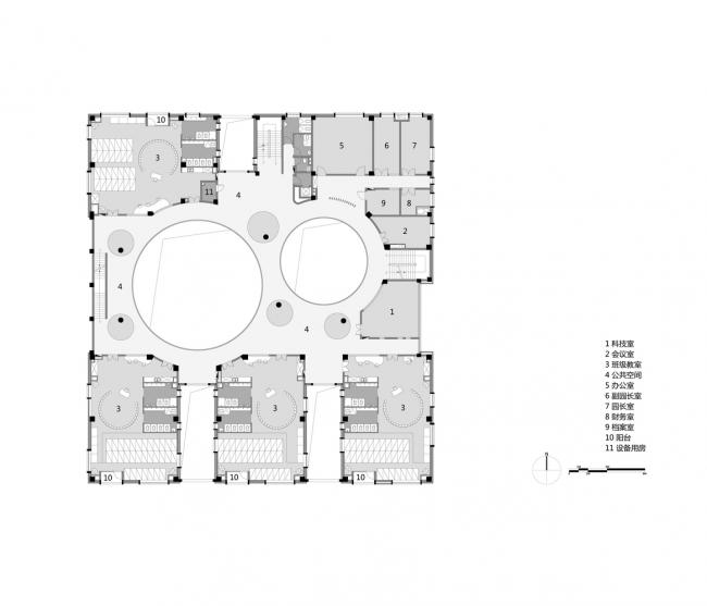 BIM建筑|厦门 / 孩子们在敞亮流利的中庭内肆意地奔驰 —— 新南幼儿园