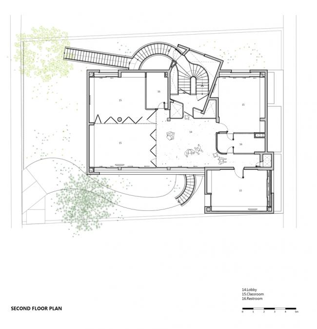 BIM建筑|用红砖构建起俏皮的空间，好像一座宏大乐高的Chuon Chuon Kim 2幼儿园