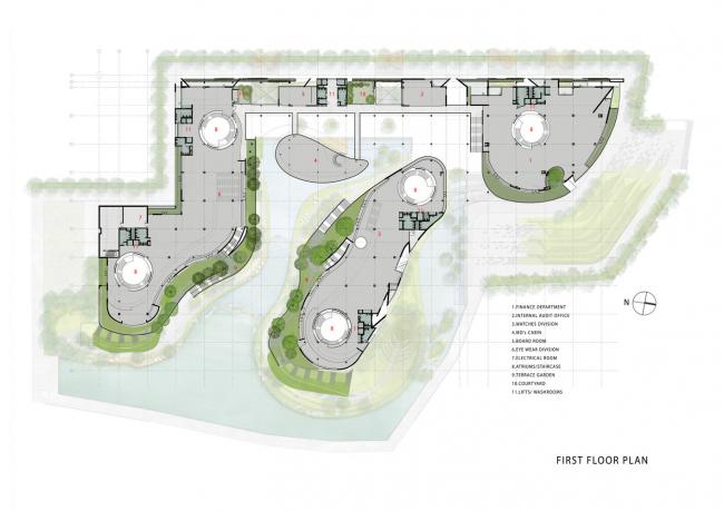 BIM建筑|仿若身处绿色稻田办公，科技彰显天然气力的泰坦办公中间